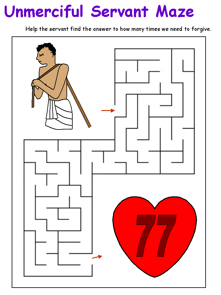 unforgiving servant coloring pages - photo #36